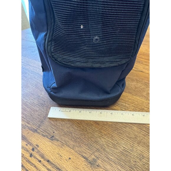 Pet Carrier Tote Navy Mesh Ends & Top Zipper Openings Cats Small Dogs - Picture 12 of 13